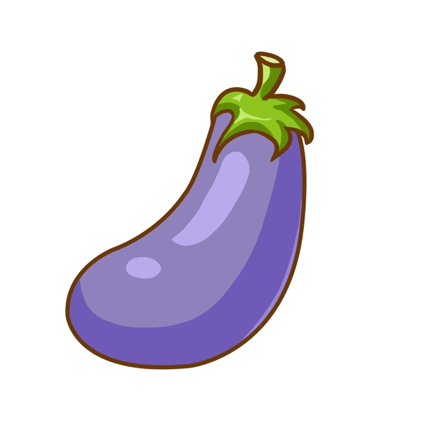 一个紫色茄子插画