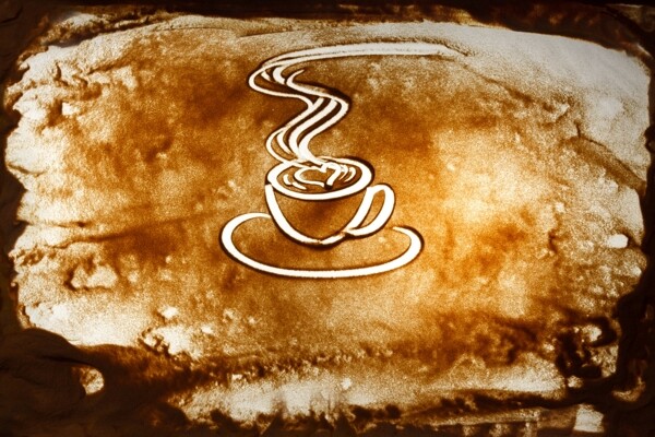 沙画咖啡图片