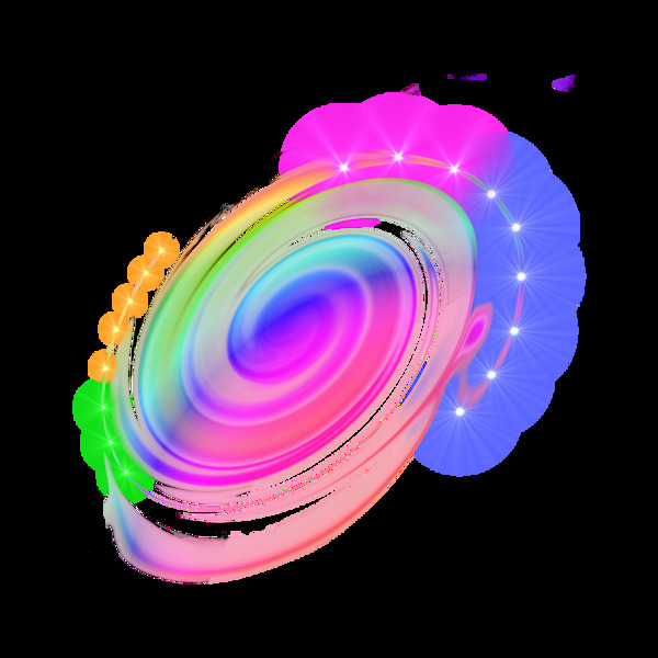 彩色旋窝效果图形免抠png透明图层素材