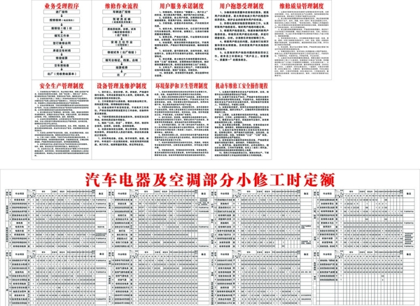 汽车修理厂制度图片