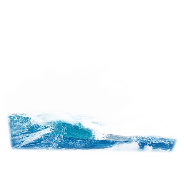 水效果蓝色海浪白色水花元素