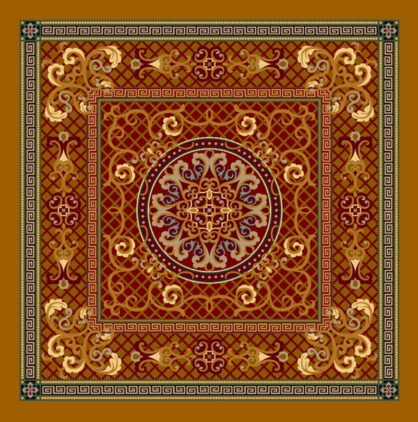 欧式手工地毯设计图图片