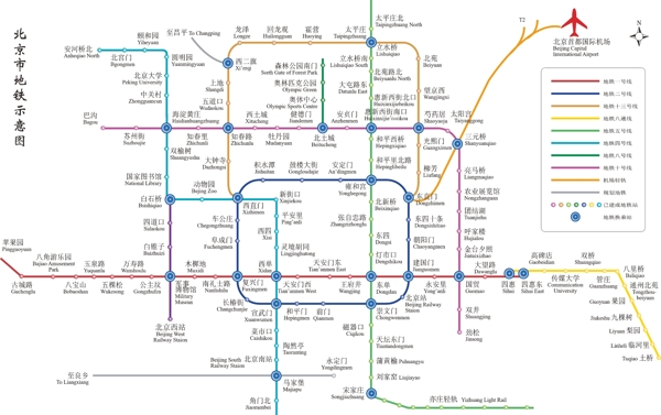 北京市地铁示意图图片