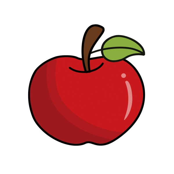 卡通红苹果素材图片