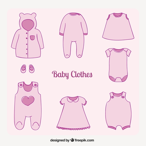 粉红色的婴儿衣服