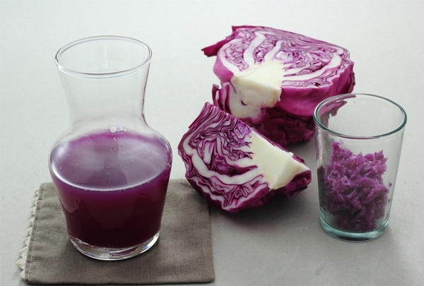 紫色包心菜汁图片