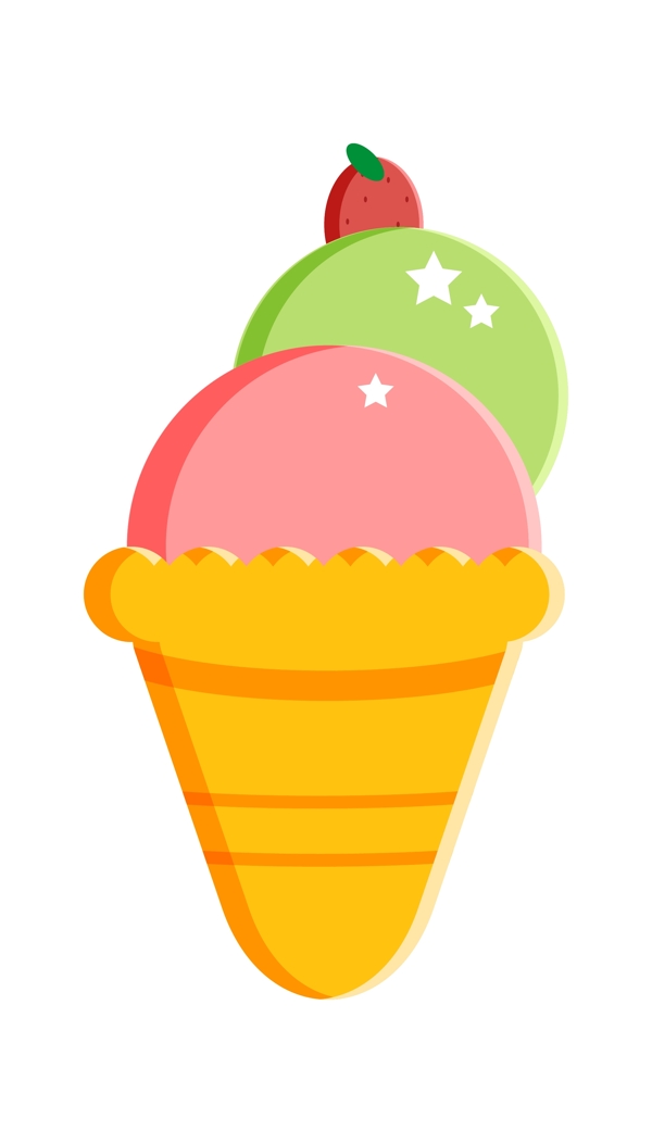 星星水果冰淇淋