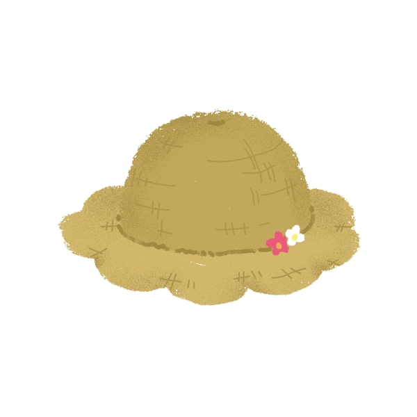 棕色遮阳帽