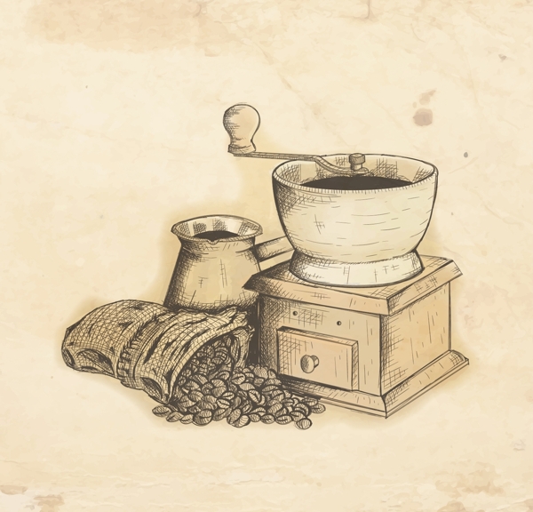 手绘咖啡研磨机