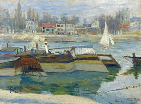 ClaudeMonetTheBoatsinAsnieres1873.jpeg画家风景画静物油画建筑油画装饰画