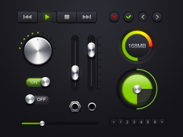 播放器界面设计素材