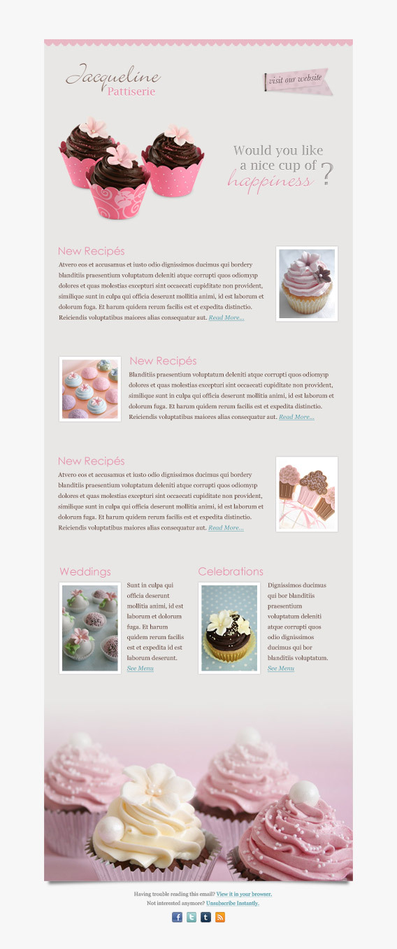 巧克力单页html美食模板