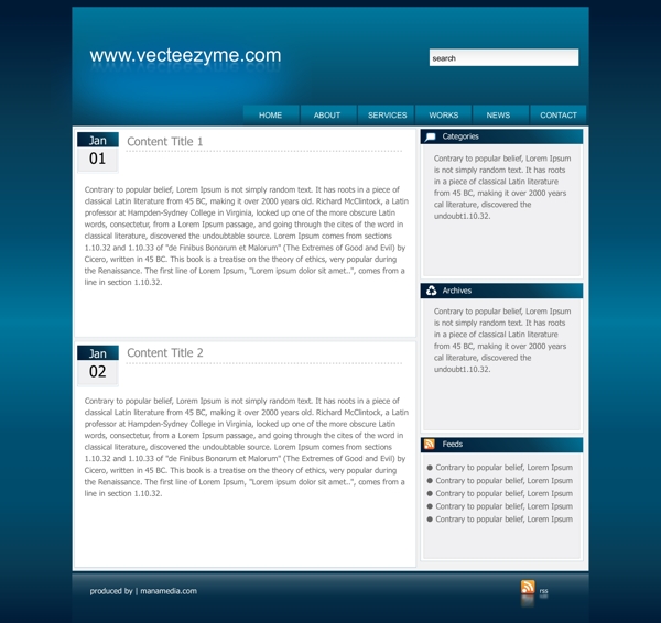 Web2.0网站模板