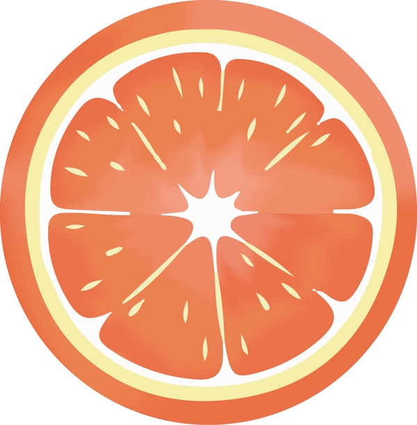 手绘蔬果橙子可商用元素