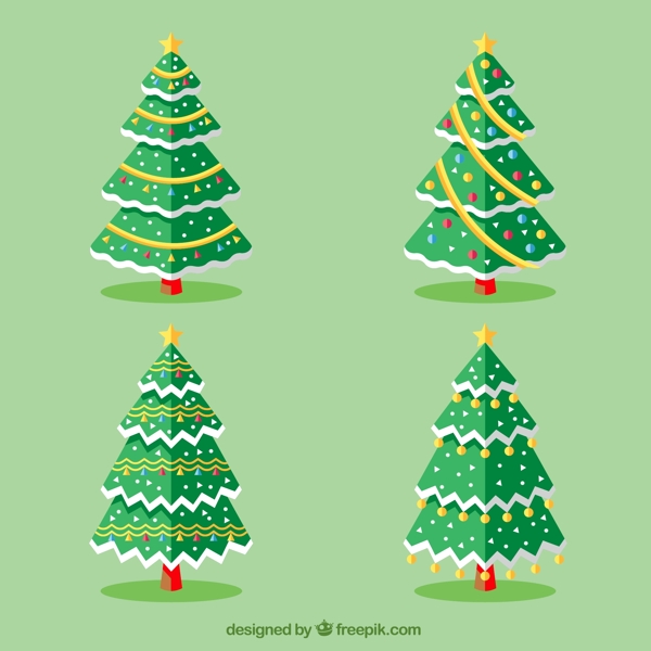 圣诞树设计矢量素材