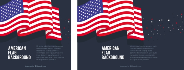 美国国旗在平面设计中的伟大背景