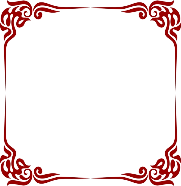 红色中国风传统边框装饰