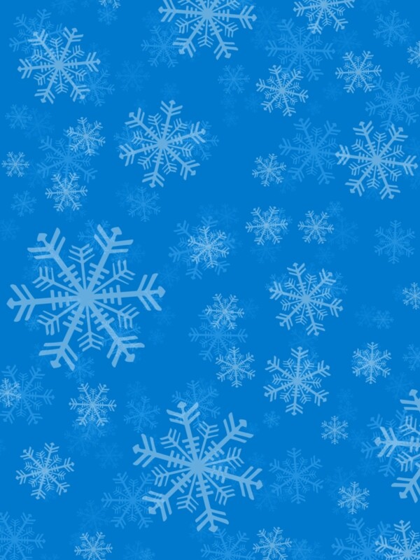 全原创蓝色冬季纯色雪花背景