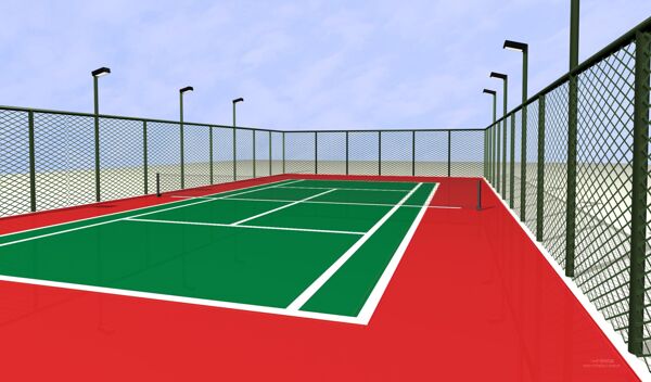 室外网球场工程图片