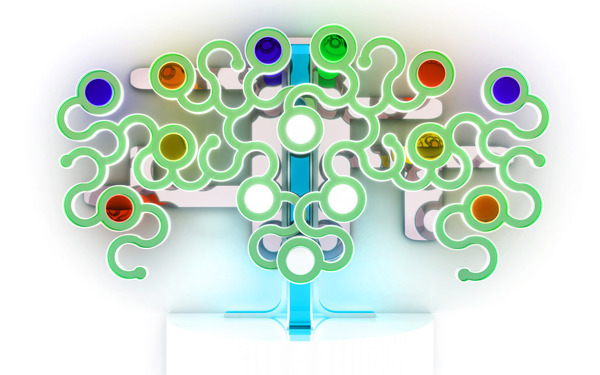 树形迷宫水晶色彩绚烂3D三维立体科幻广告电脑设计图片