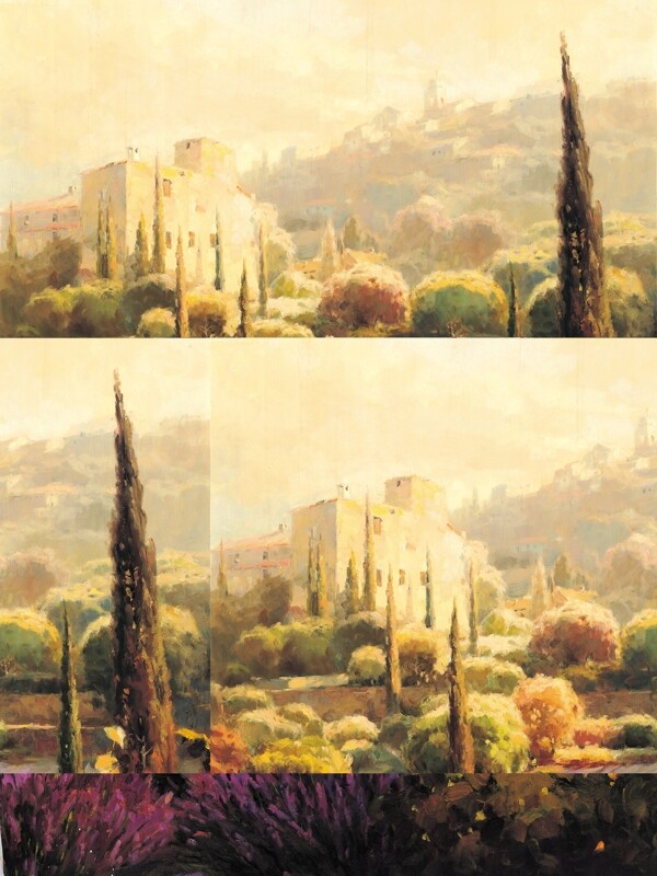 欧式风景油画图片