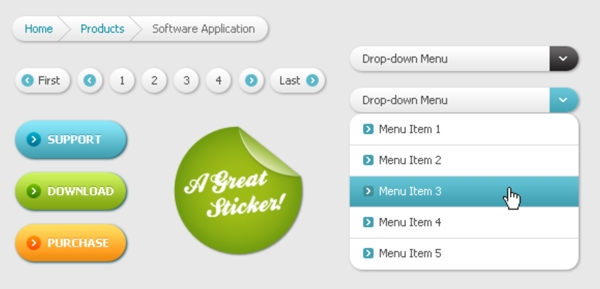 网页精美的按钮和下拉框图片