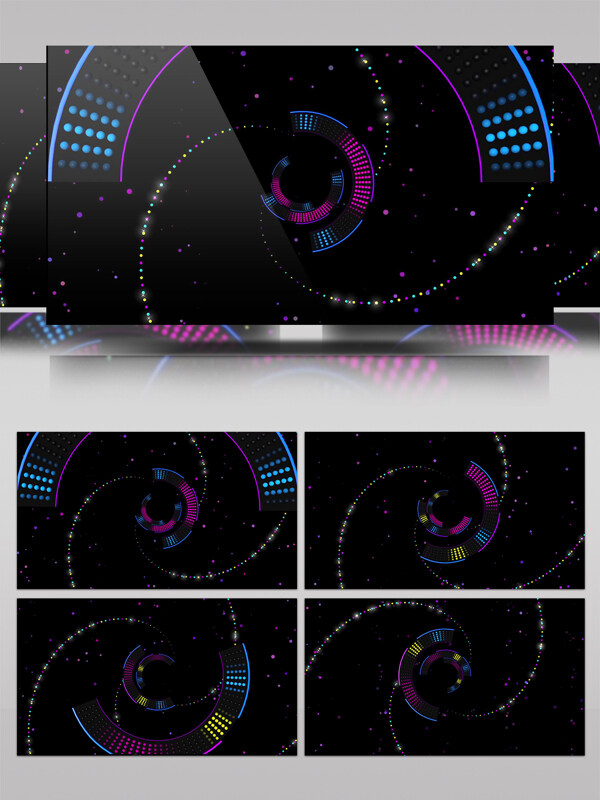 五彩环绕视频素材