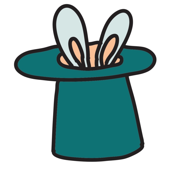 绿色魔术帽icon图标设计
