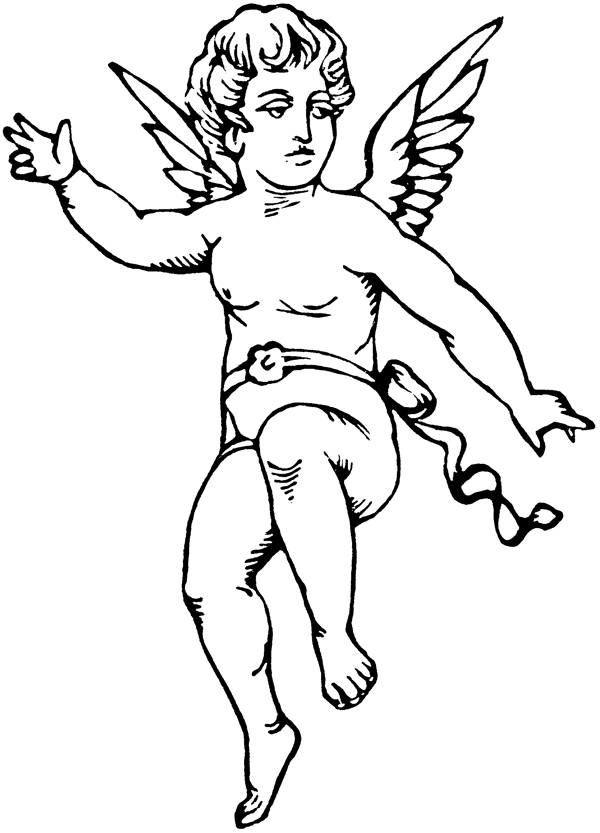 天使宗教神话古典纹饰欧式图案0422