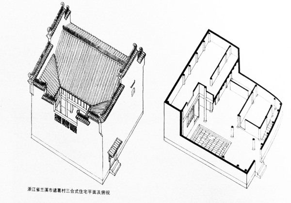 中国古建筑建构画法素描素材