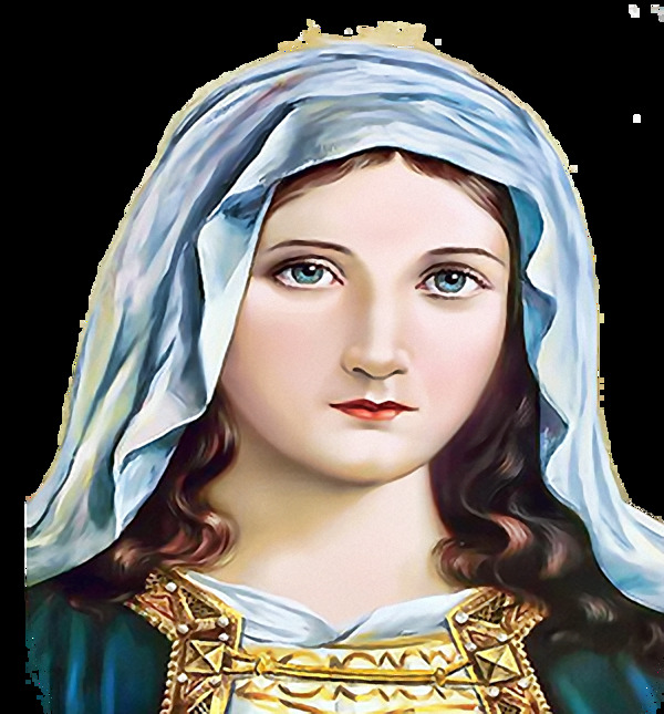 手绘年轻的圣玛丽免抠png透明素材
