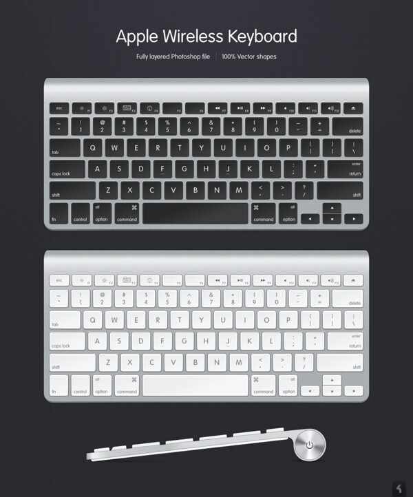 苹果键盘PSD