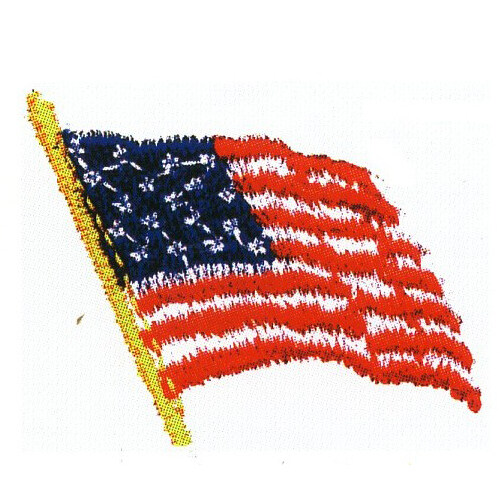 绣花美国国旗星条旗50个州和最初北美13块殖民地红色免费素材