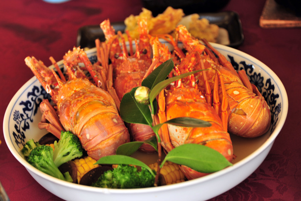 日式清蒸龙虾图片