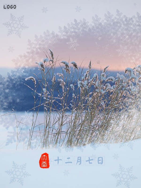 二十四节气大雪海报