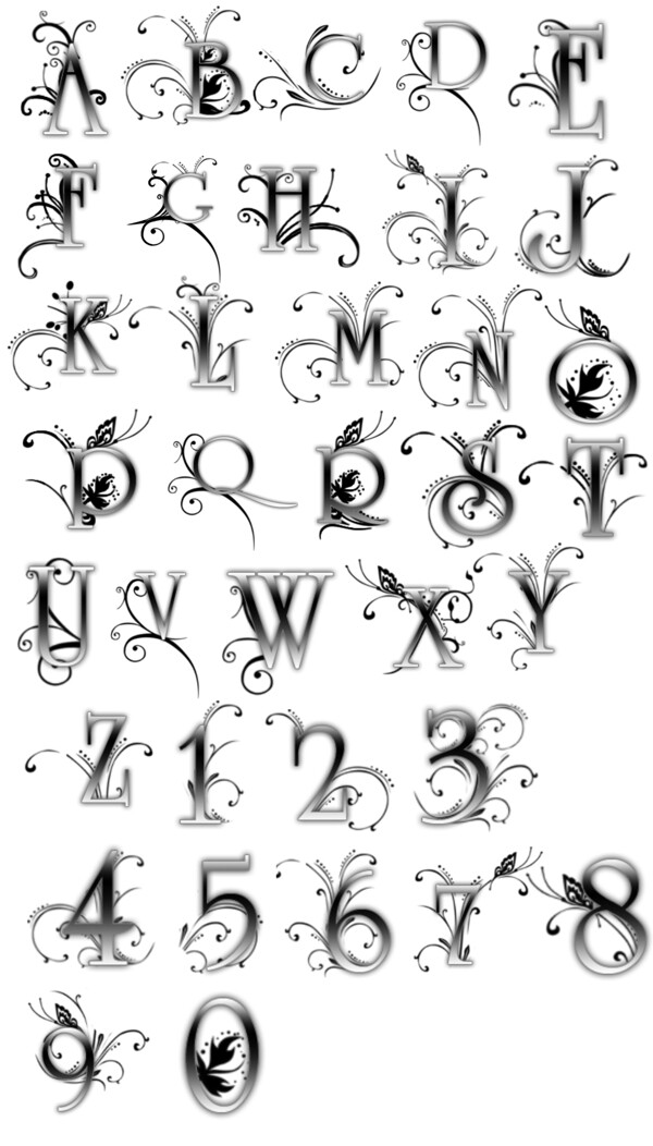 艺术字设计字体英文字体数字字体设计