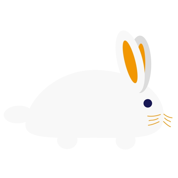 卡通白色的兔子素材