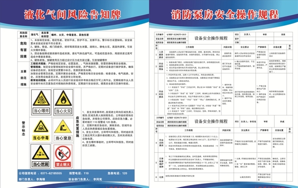 液化气风险告知展板