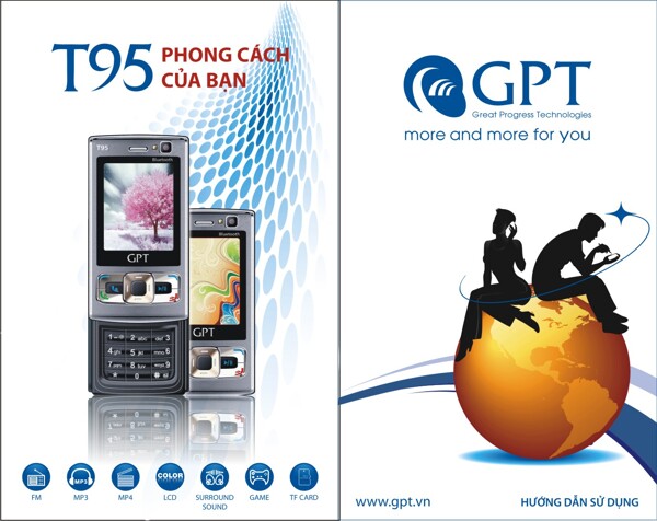 GPT手机宣传手册矢量图