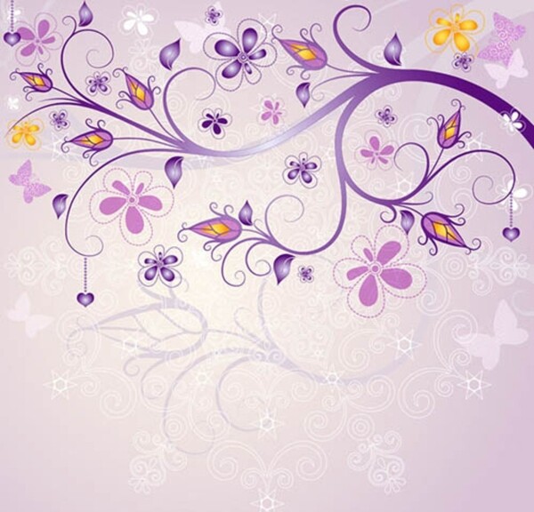 紫色花底纹