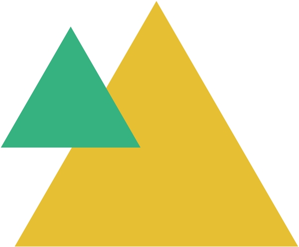 小清新的黄绿色三角形组合