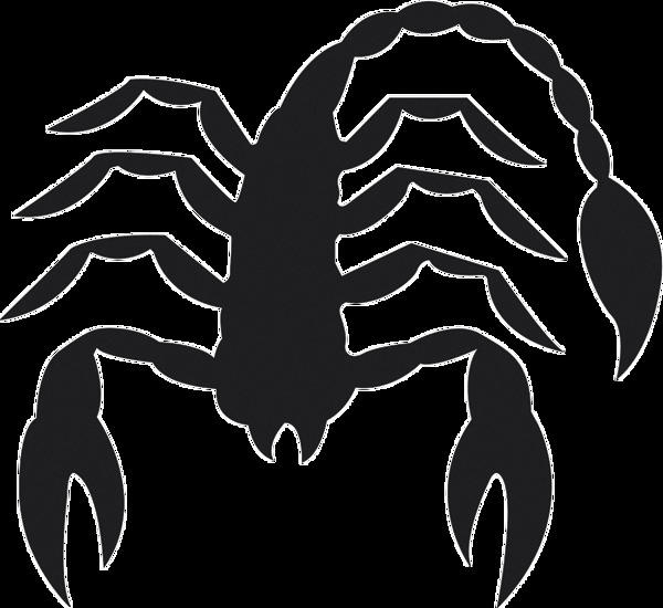 黑色天蝎座蝎子免抠png透明素材