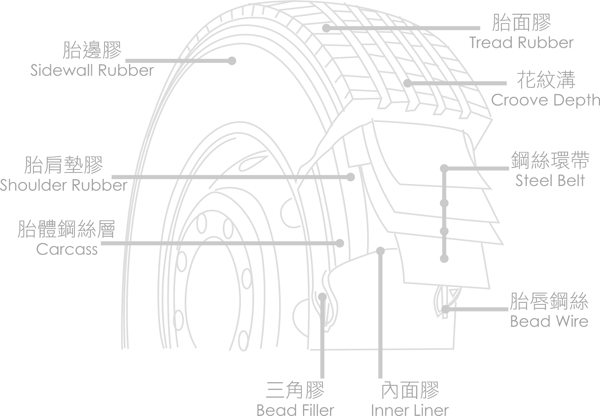 輪胎內層結構圖