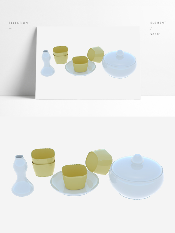 陶瓷方形碗碟套装