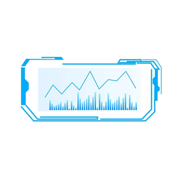 科技边框蓝色未来感矢量ai可商用元素