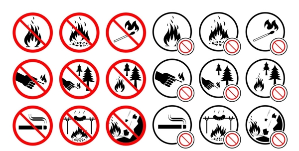 森林火灾标志