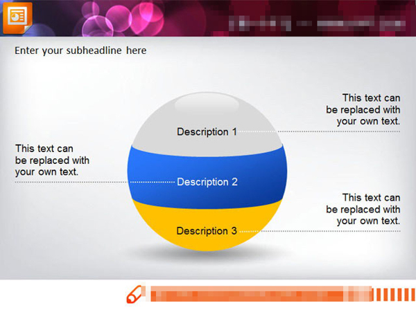 球体PPT图表素材