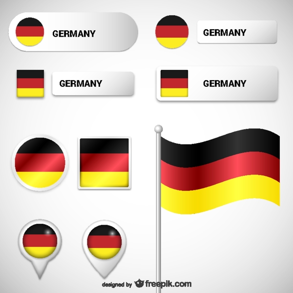 德国国旗和标签