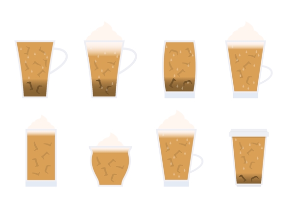 扁平咖啡饮料图标