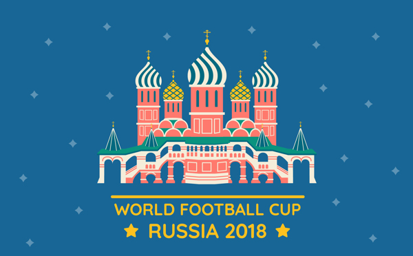 矢量俄罗斯足球世界杯素材
